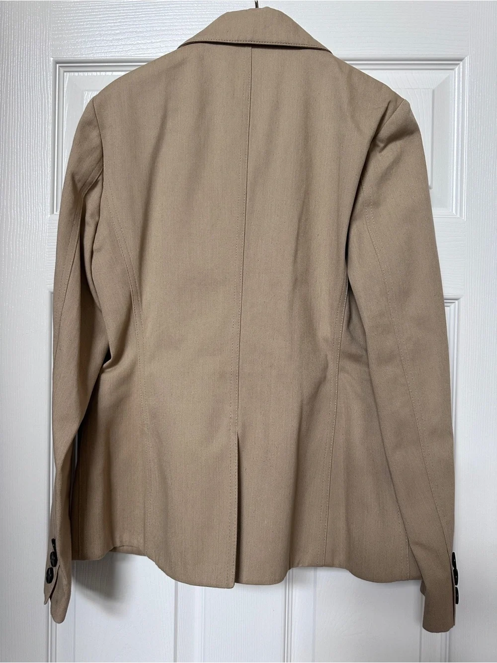 Christian Dior Bar Blazer — Beige Canvas, Bee Emblem